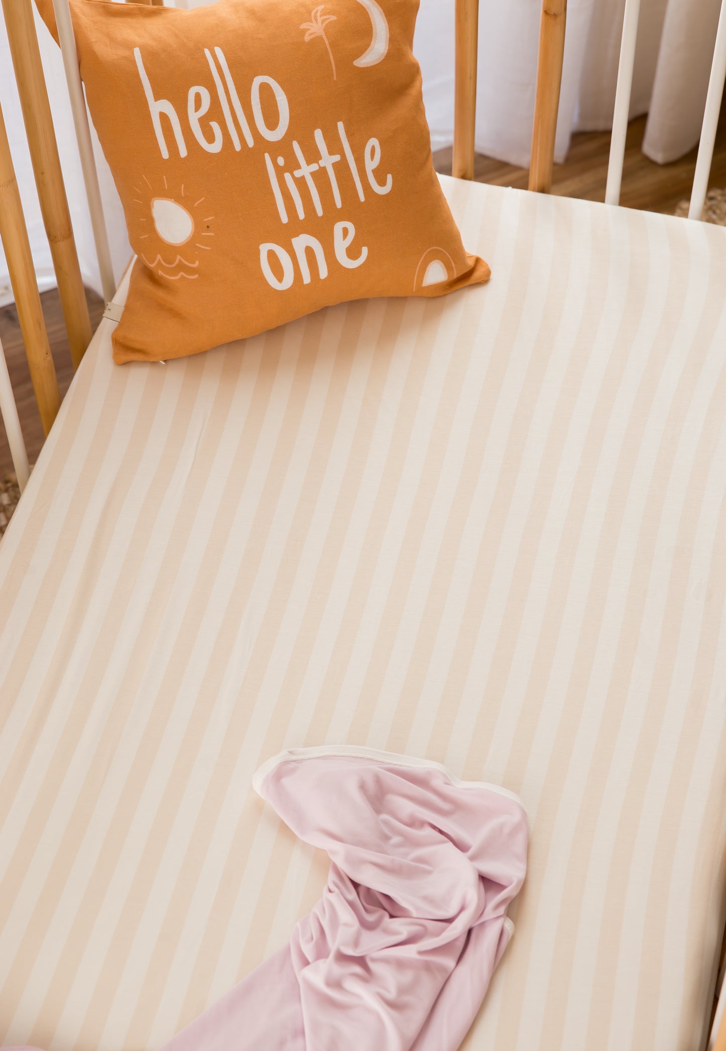 COT SHEET - BEIGE STRIPE
