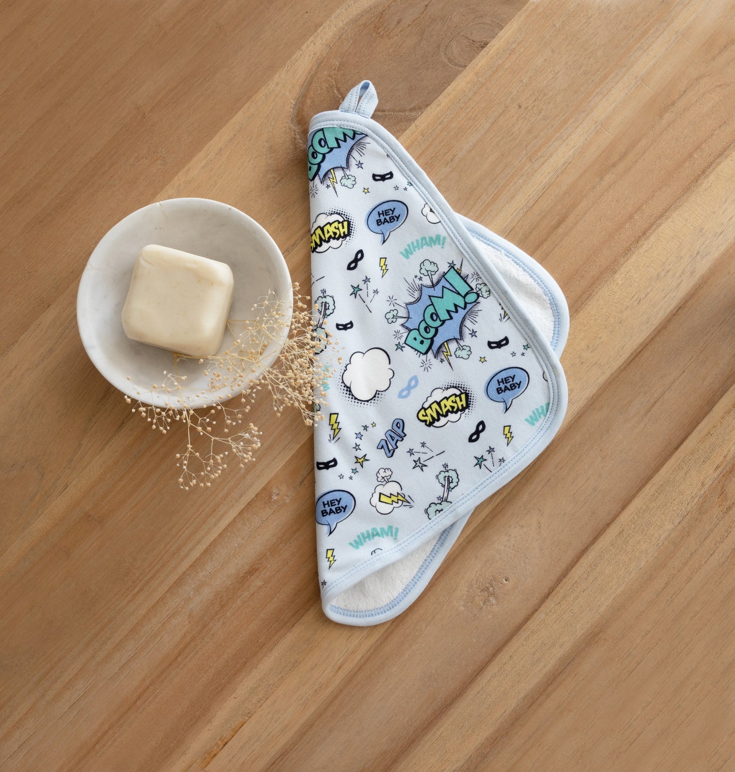 WASHCLOTH SET (PACK OF 2) - BLUE SUPERHERO
