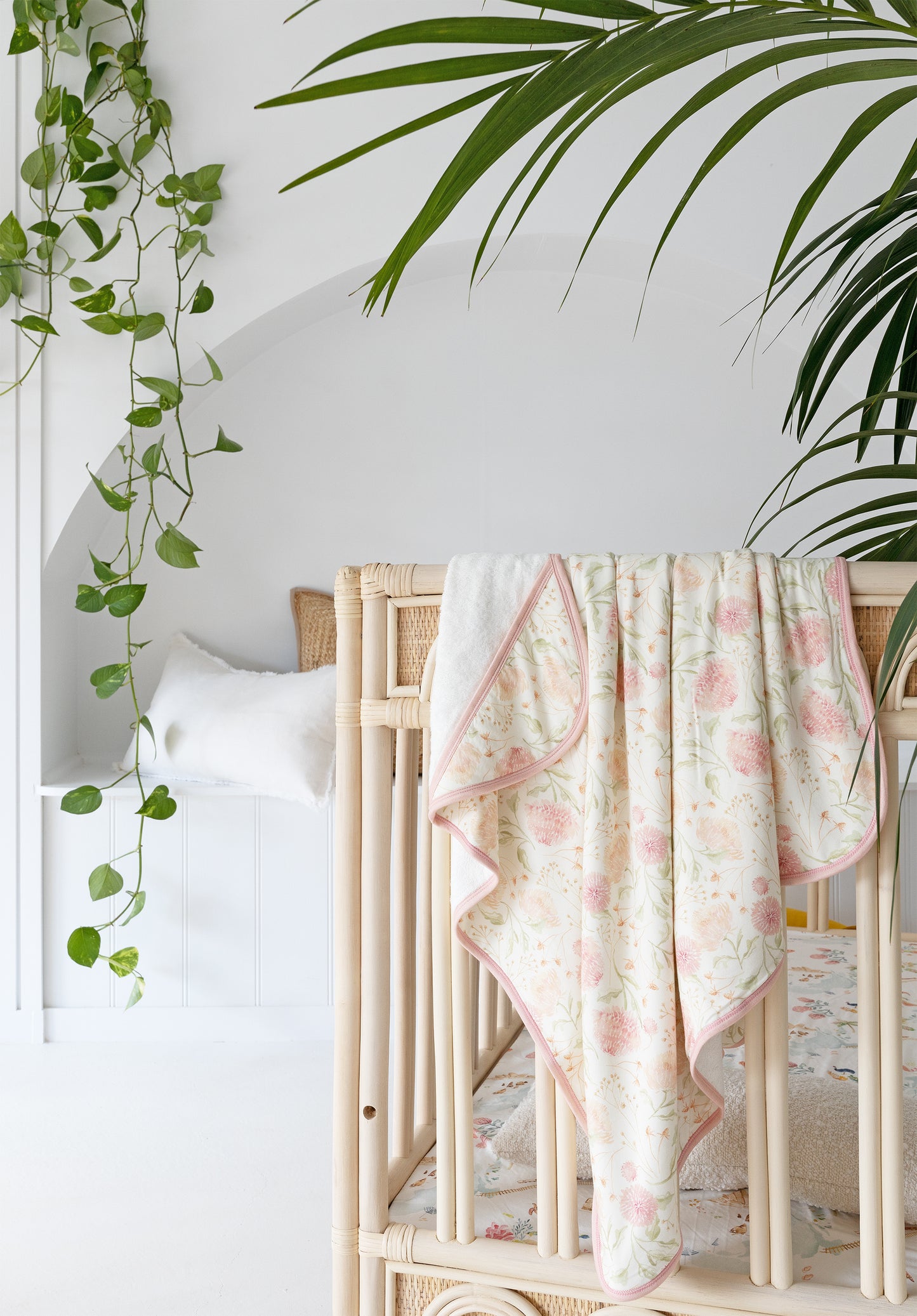 BABY HOODED TOWEL - SWEET FIELDS