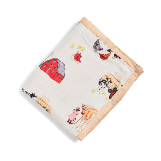 MUSLIN COT BLANKET - FARM LIFE