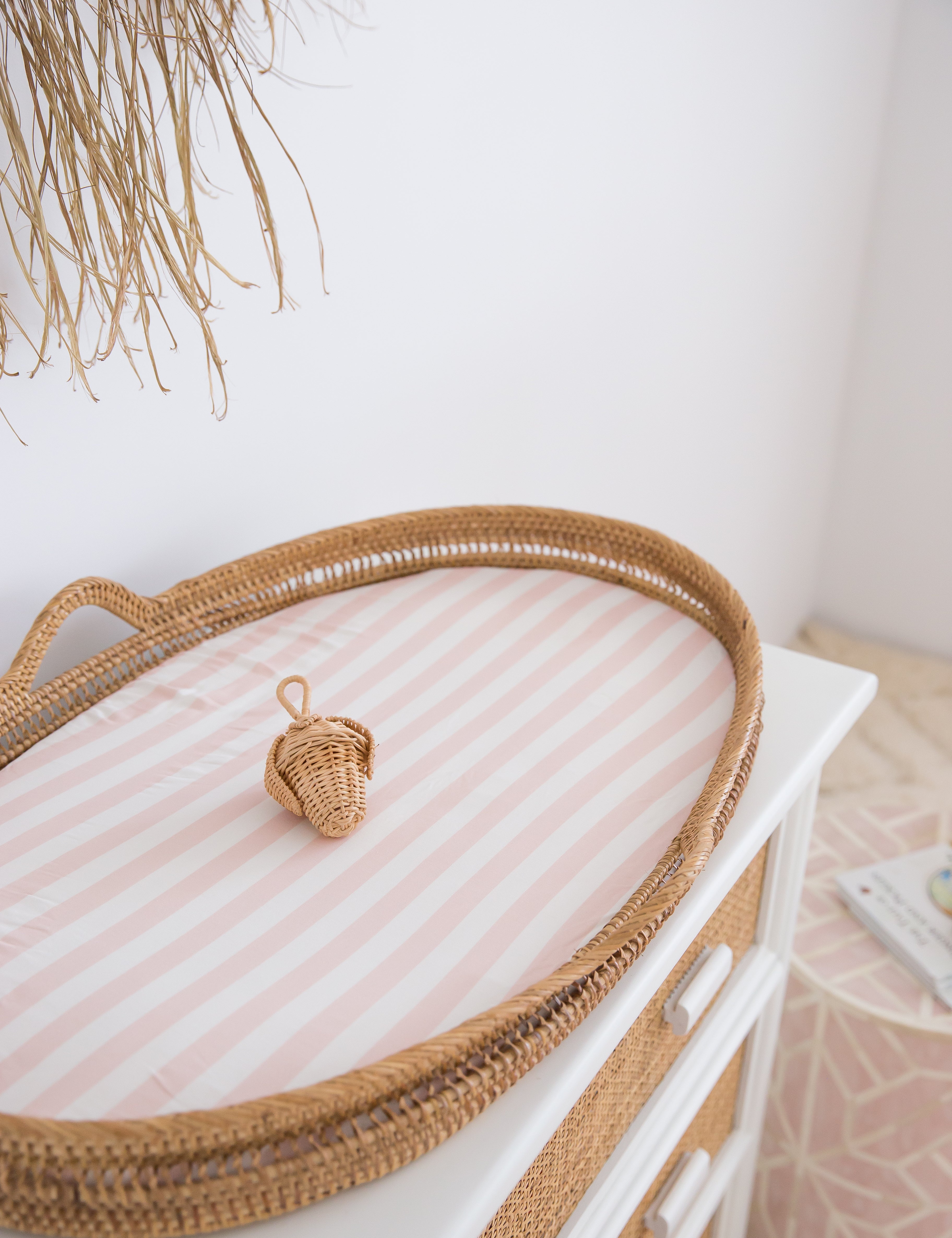 COT SHEET - PINK STRIPE
