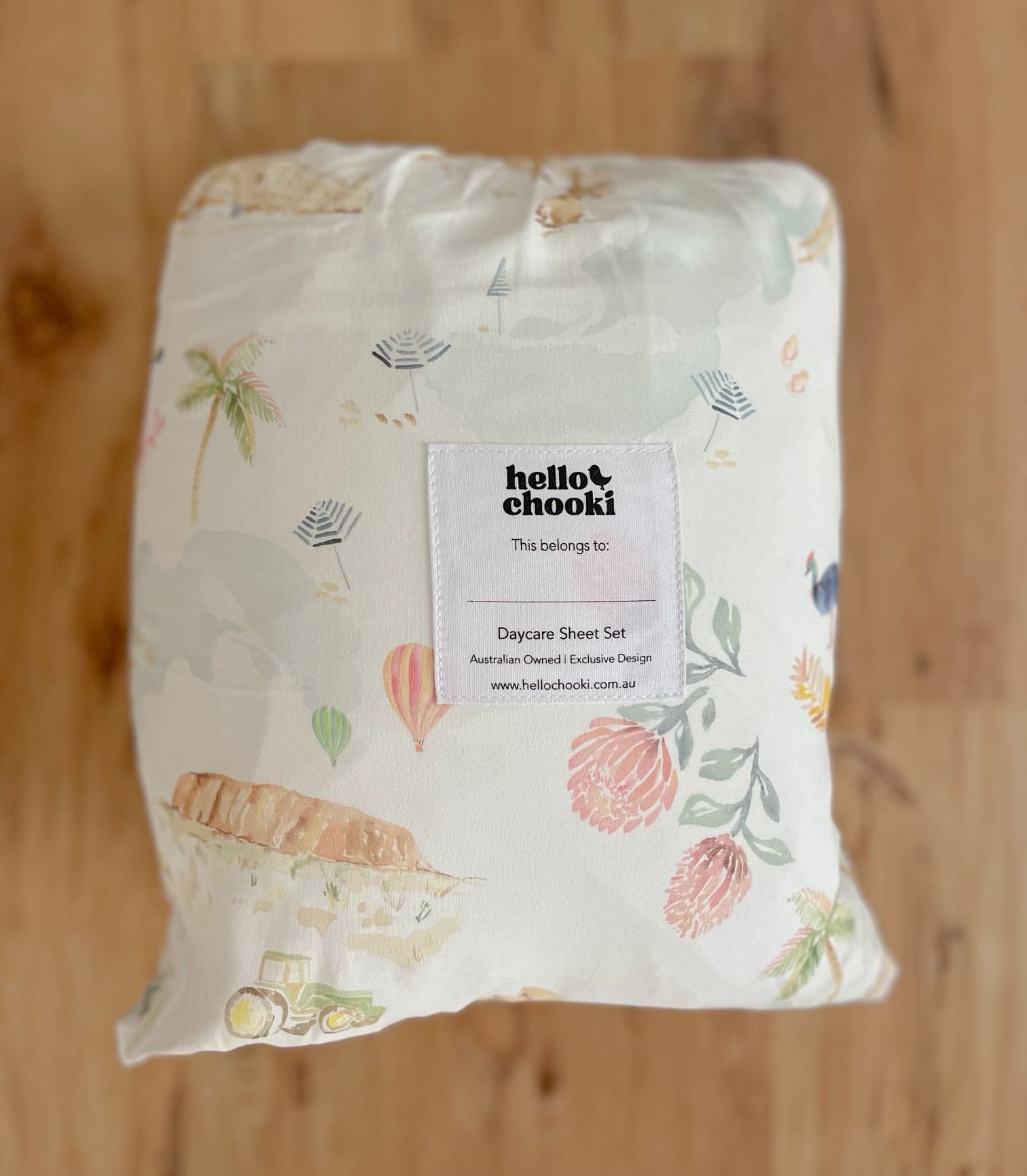 Daycare + Kindy Sheet Set Wash Bag - Australia