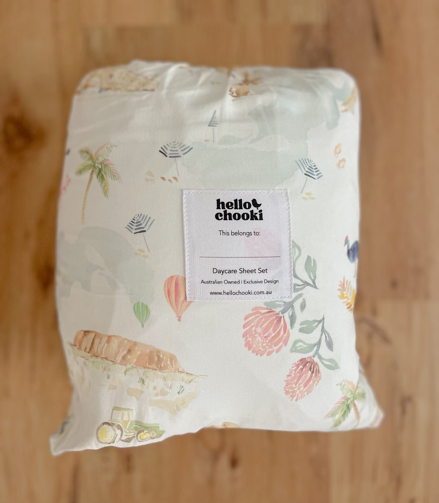Daycare + Kindy Sheet Set Wash Bag - Australia