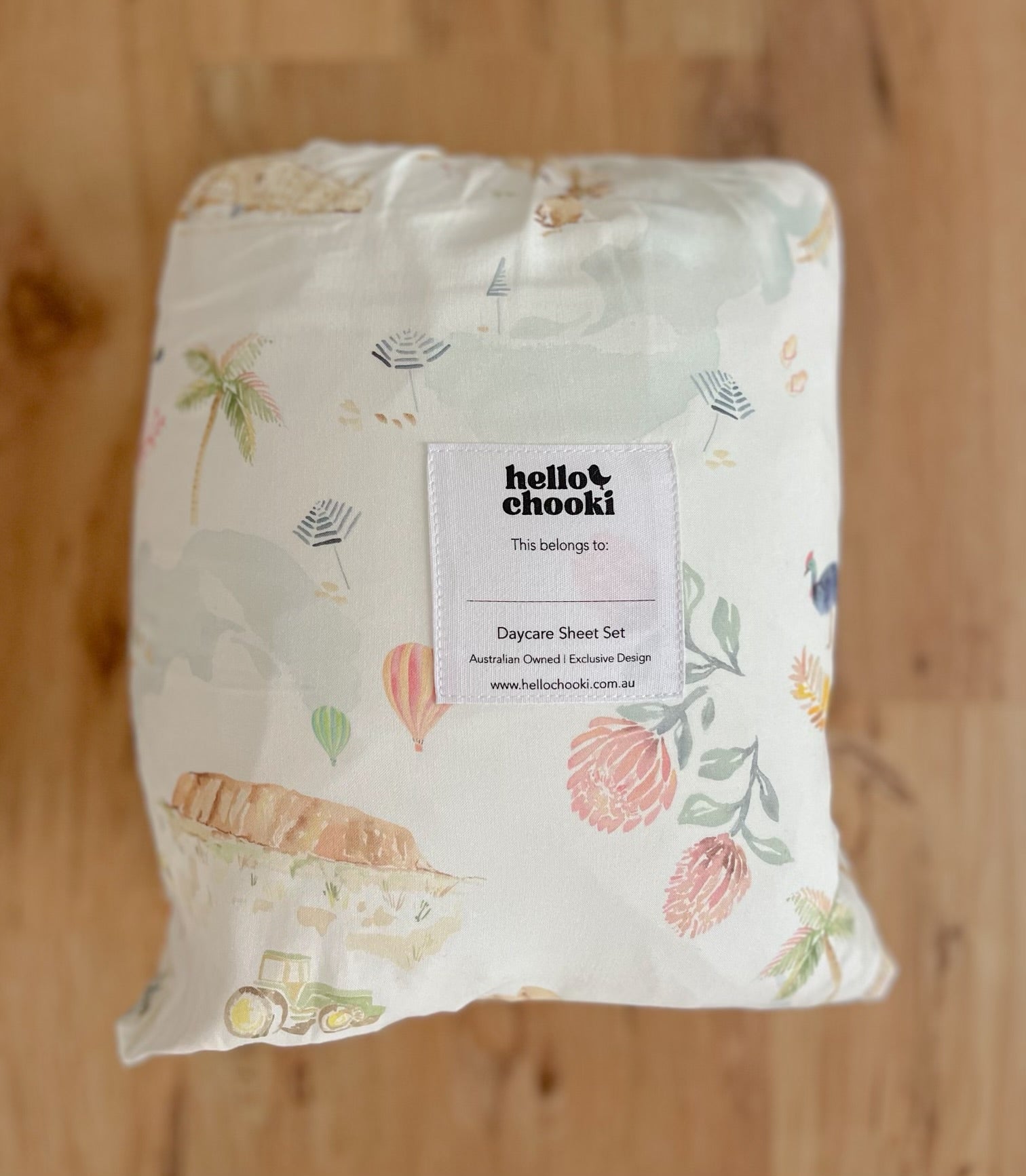 Daycare + Kindy Sheet Set Wash Bag - Australia