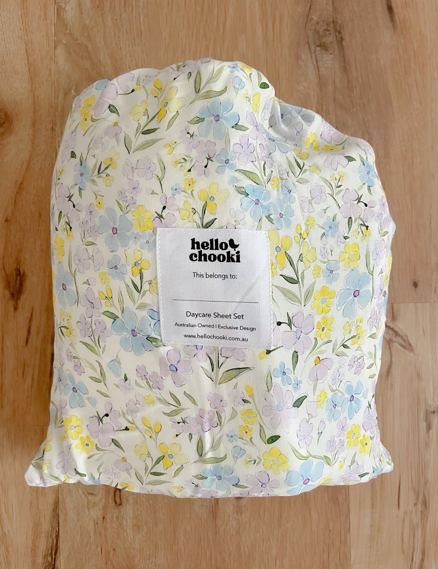Daycare + Kindy Sheet Set Wash Bag - Floral