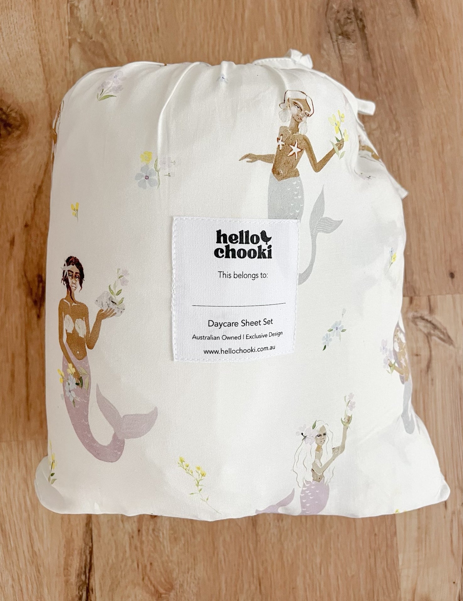 Daycare + Kindy Sheet Set Wash bag - Mermaid