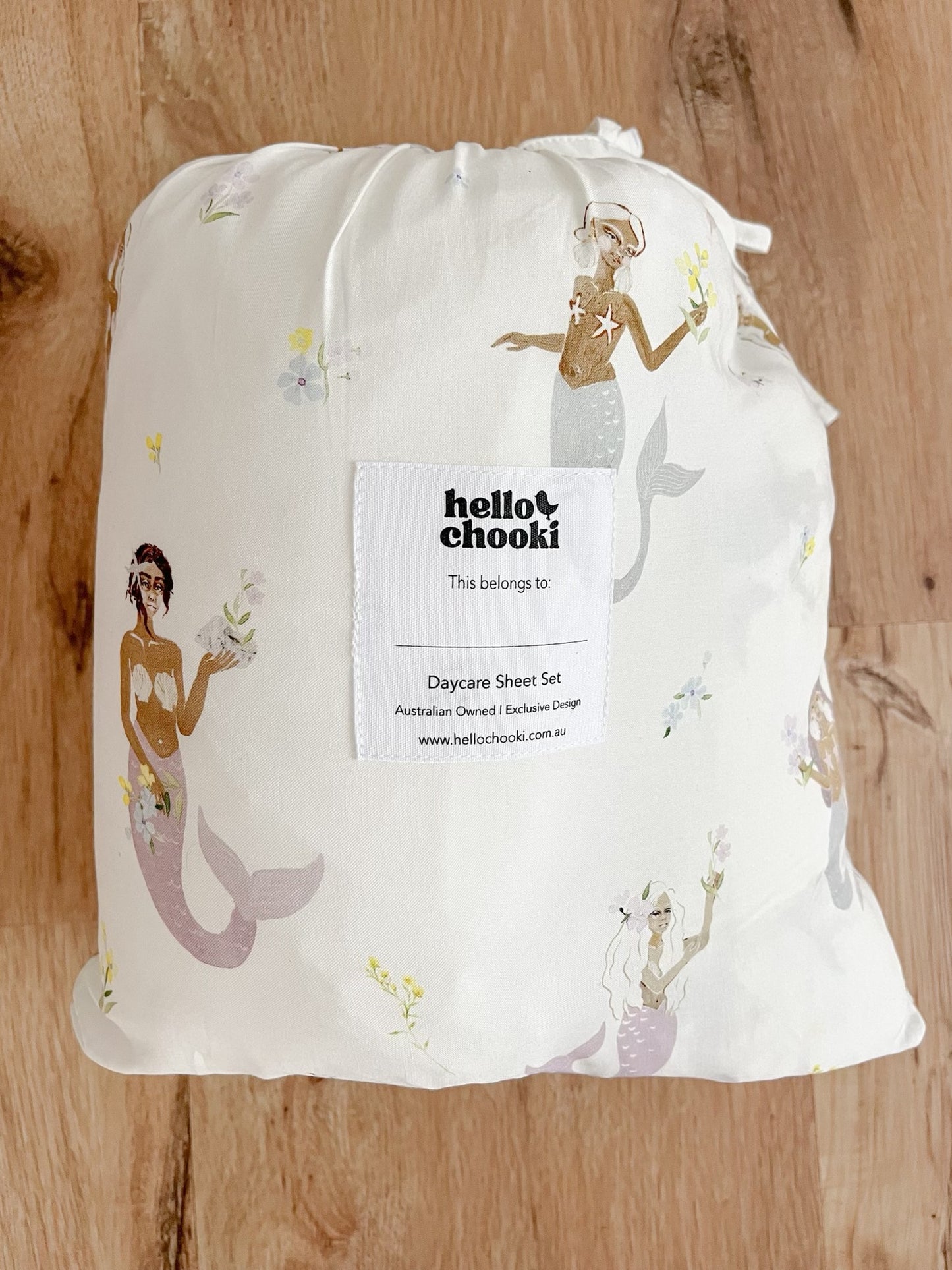 Daycare + Kindy Sheet Set Wash bag - Mermaid