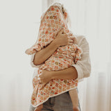 BABY HOODED TOWEL - FLORAL SCALE