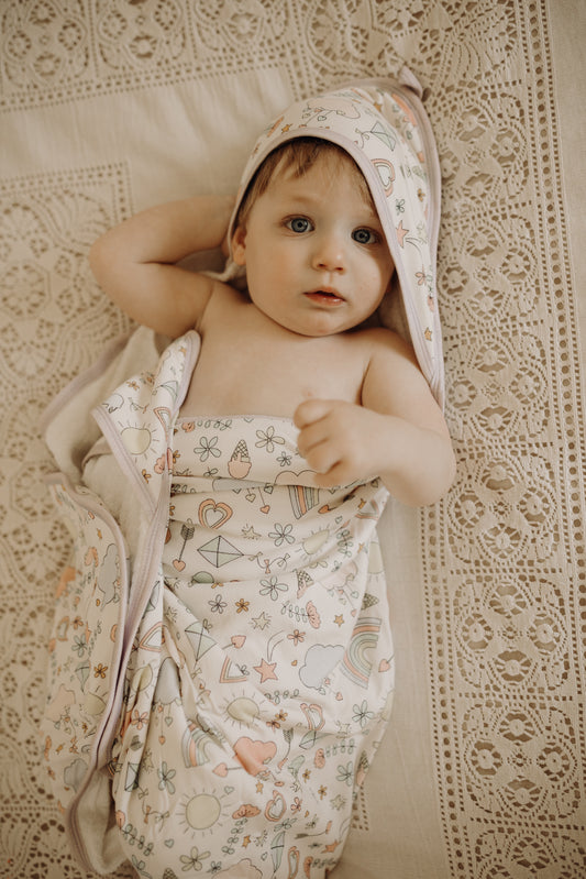 BABY HOODED TOWEL - SWEET DREAMS