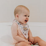 BIB SET (PACK OF 2) - SUPERHERO PINK