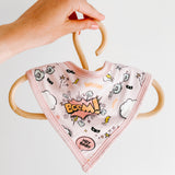 BIB SET (PACK OF 2) - SUPERHERO PINK