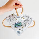BIB SET (PACK OF 2) - SUPERHERO BLUE